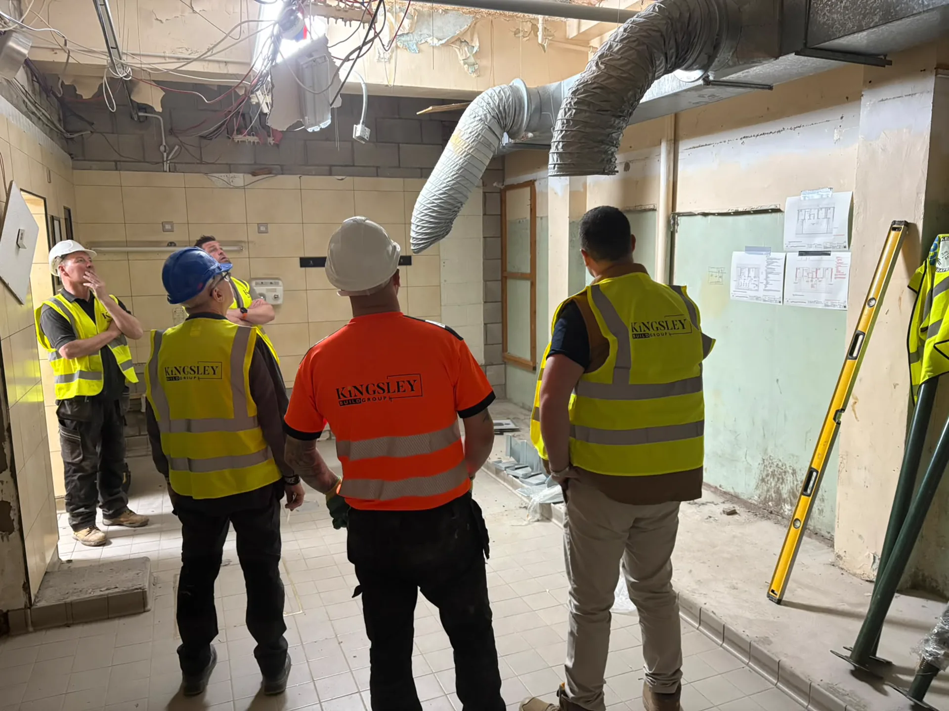 Kingsley team on a refurbishment site